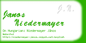 janos niedermayer business card